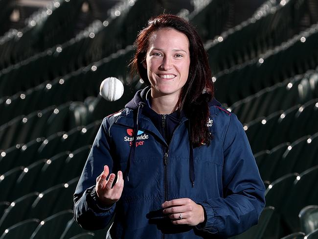 Women's Cricket Scorpions captain Megan Schutt at Adelaide Ova. PICTURE: DYLAN COKER