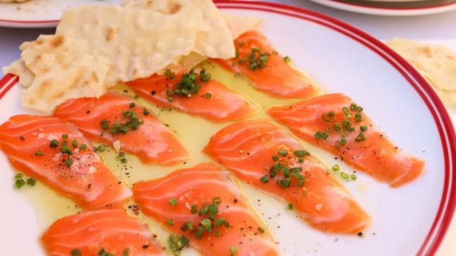 Opera Kitchen’s salmon crudo. Picture: Jenifer Jagielski