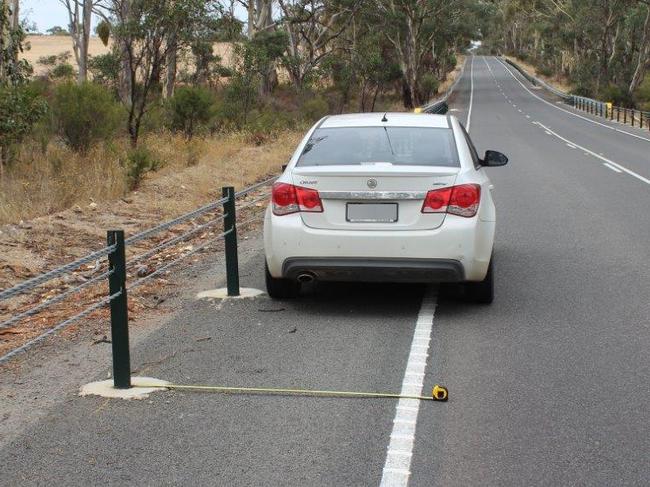 Questions have been raised about the safety of the road shoulder, as this Ballarat-Maryborough Road near Clunes shows.