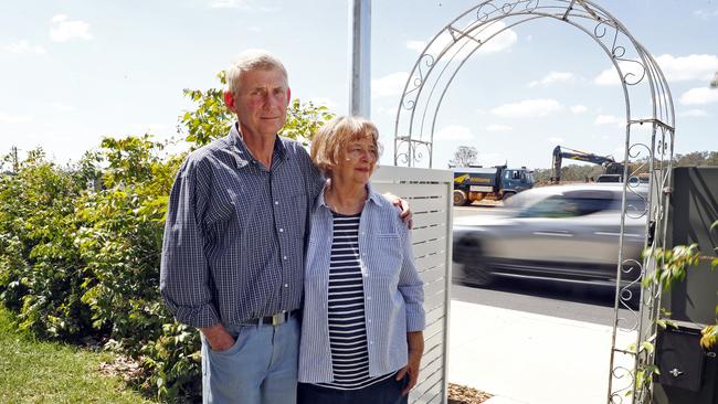 Sue and Peter Coles were upset their Leppington front yard was built so close to the road. Picture: Sam Ruttyn