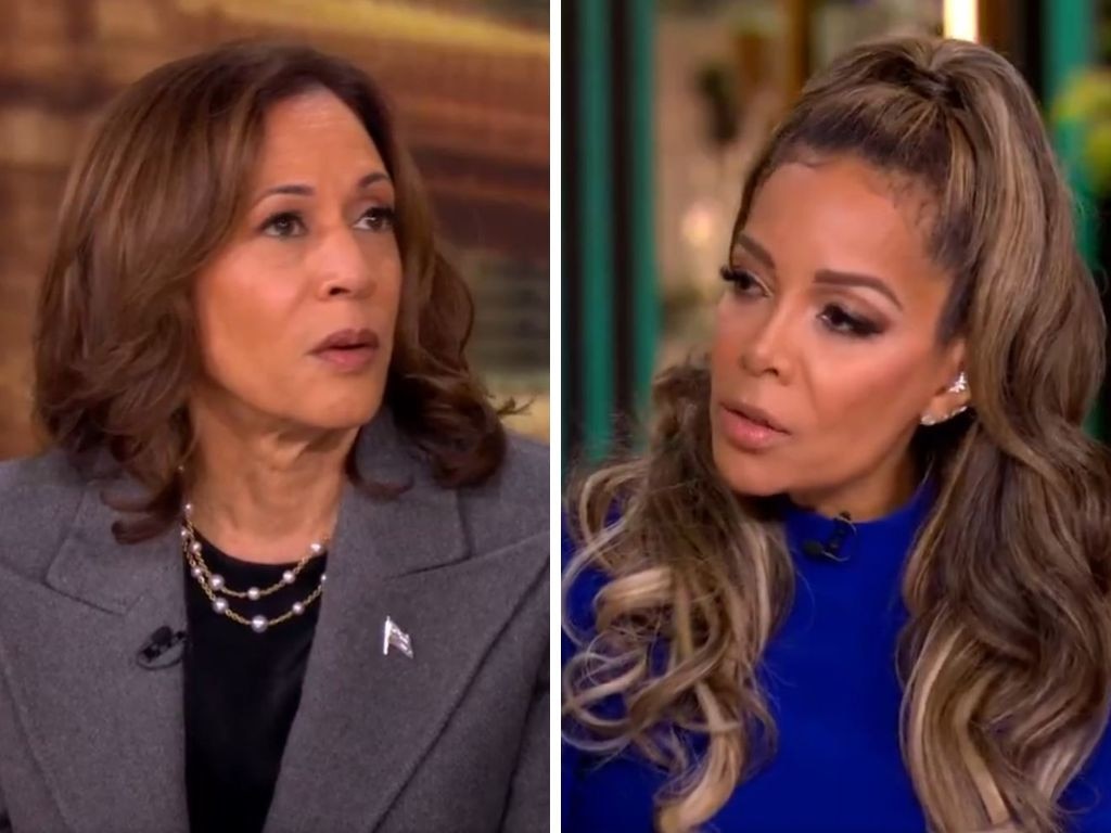 Kamala Harris has been shredded for telling The View co-host Sunny Hostin she wouldn’t have done anything differently than Joe Biden over the last four years. Picture: ABC