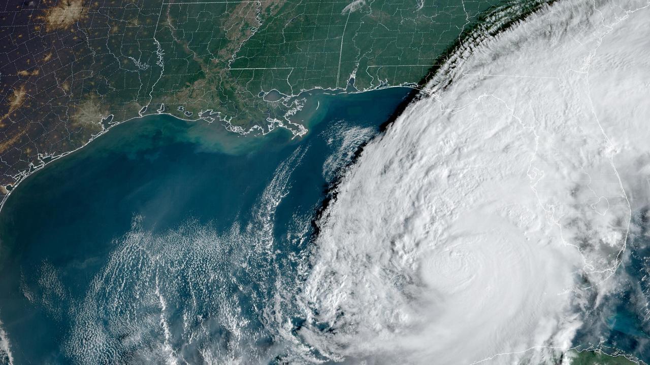 This satellite image taken on October 9, 2024, shows the formation of Hurricane Milton over The Gulf of Mexico. (Photo by HANDOUT / NOAA / AFP)