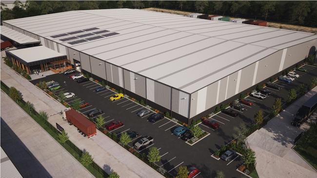 An artist's impression of the warehouse and transport facility set to arrive at Citiswich Business Park next year. Picture: Supplied
