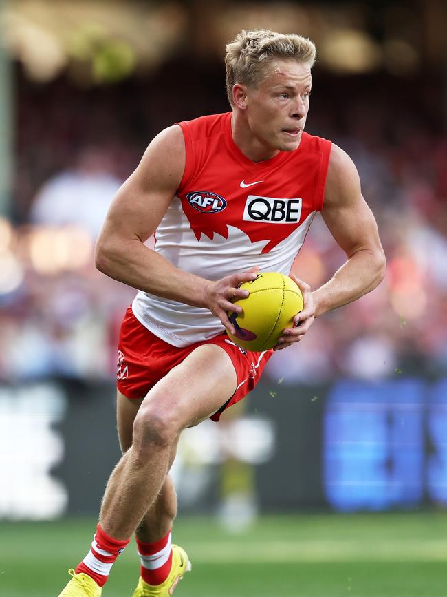 Can Henry stop superstar Swan Isaac Heeney? Picture: Matt King/AFL Photos