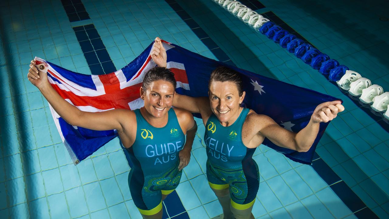 Katie Kelly (right) and her guide Briarna Silk are gunning for gold in Tokyo. Picture: Nigel Hallett