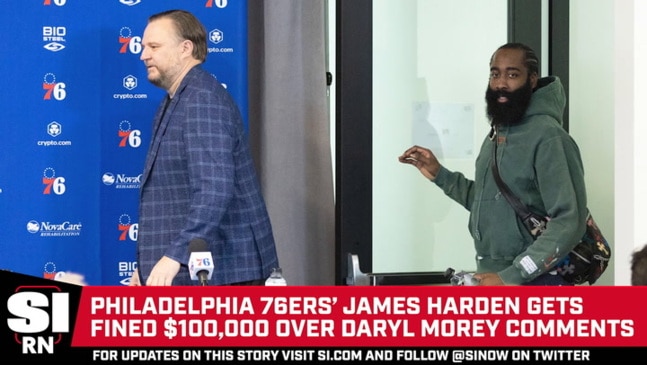 James Harden fined $100K by NBA for Daryl Morey, Sixers comments