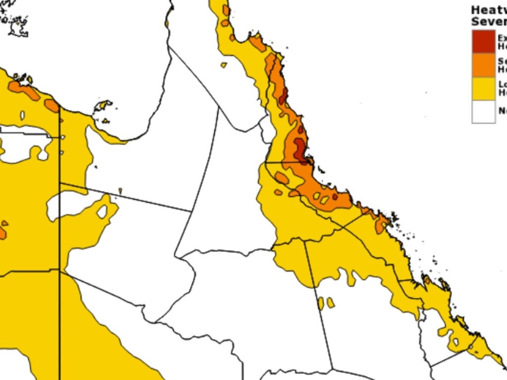 The heatwave forecast for North Queensland for three days beginning Monday, January 29: Source: Bureau of Meteorology