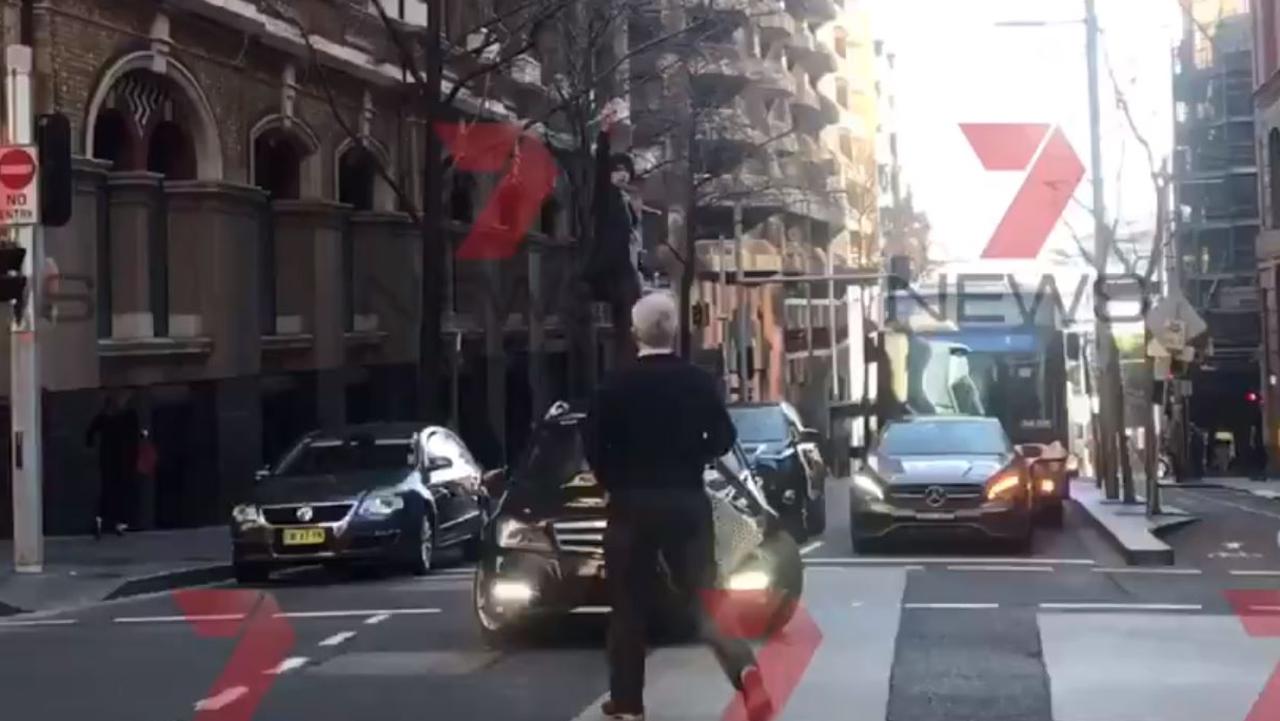 The man with the chair who calmly approached the alleged knifeman.