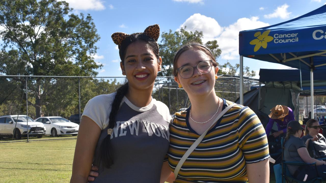 Vanshika Sharma and Taylor Frances at the 2024 Rockhampton Relay for Life event.