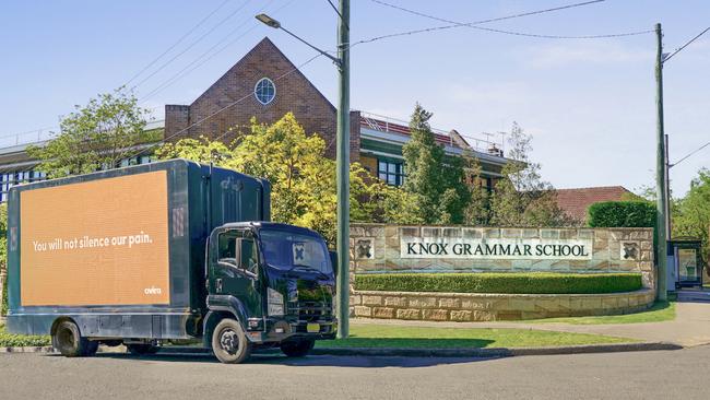 The truck was parked outside Knox Grammar School last weekend. Picture: Ovira via NCA NewsWire