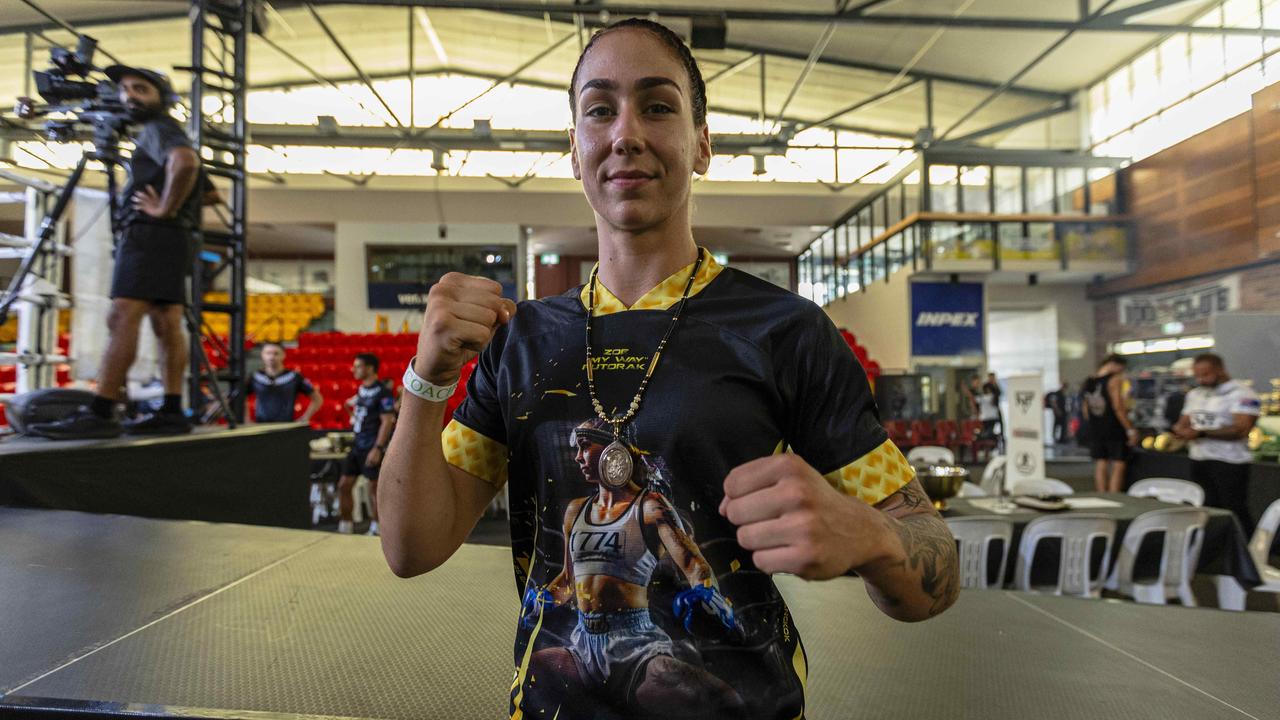 Zoe Putorak at the NT Fight Series XI at Ventia Stadium. Picture: Pema Tamang Pakhrin