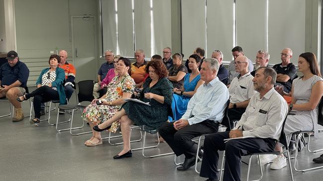 Mackay's council hopefuls gathered to witness the drawing of the ballots. Photo: Fergus Gregg