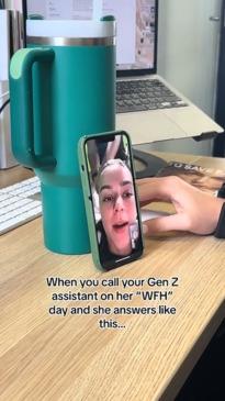 Gen Z worker goes to the salon while 