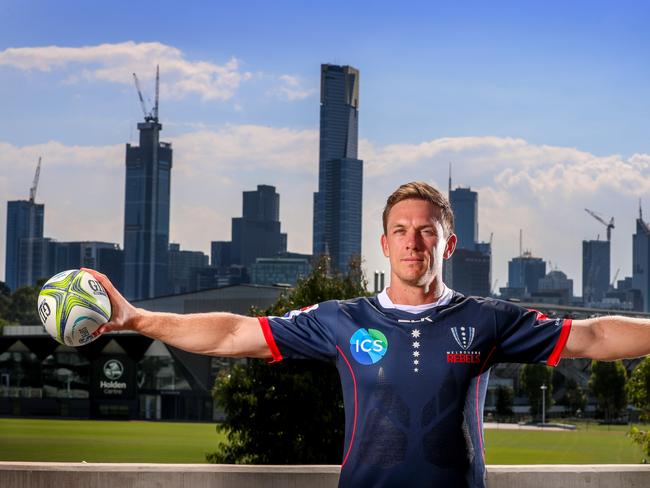 New Melbourne Rebels captain Dane Haylett Petty at AAMI Park. Picture: Alex Coppel.