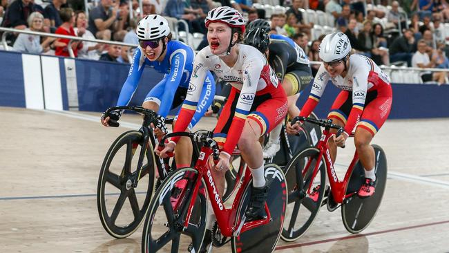 Ella Sibley during the 2019 Cycling Australia Track National Championships at the Anna Meares Velodrome, Brisbane. Picture: Con Chronis