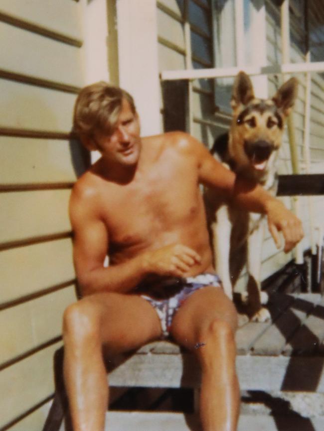 Bertie Kidd in his younger days with dog Dino. Picture: Supplied