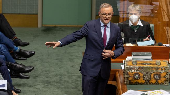 Albanese during Question Time. Picture: Gary Ramage