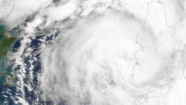 A NASA satellite image of Cyclone Trevor. 