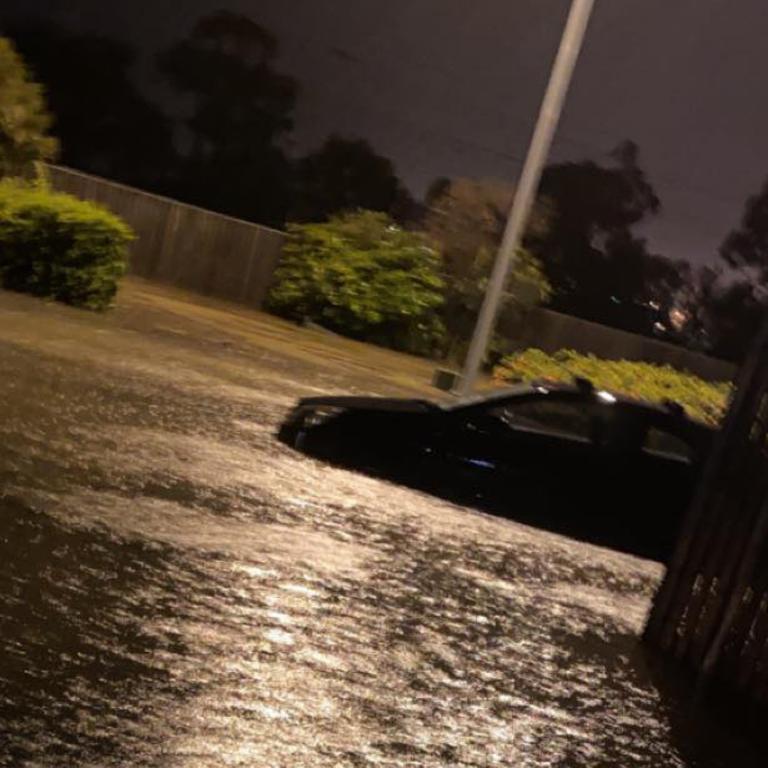 Rising floodwaters inundated some residents in Gladstone as severe thunderstorms lashed the region for multiple hours overnight. Picture: Bryanne Breslin