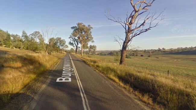 A mother died in a two-car crash on Bungowannah Rd in Jindera, north of Albury, on February 25, 2023. Picture: Google Maps