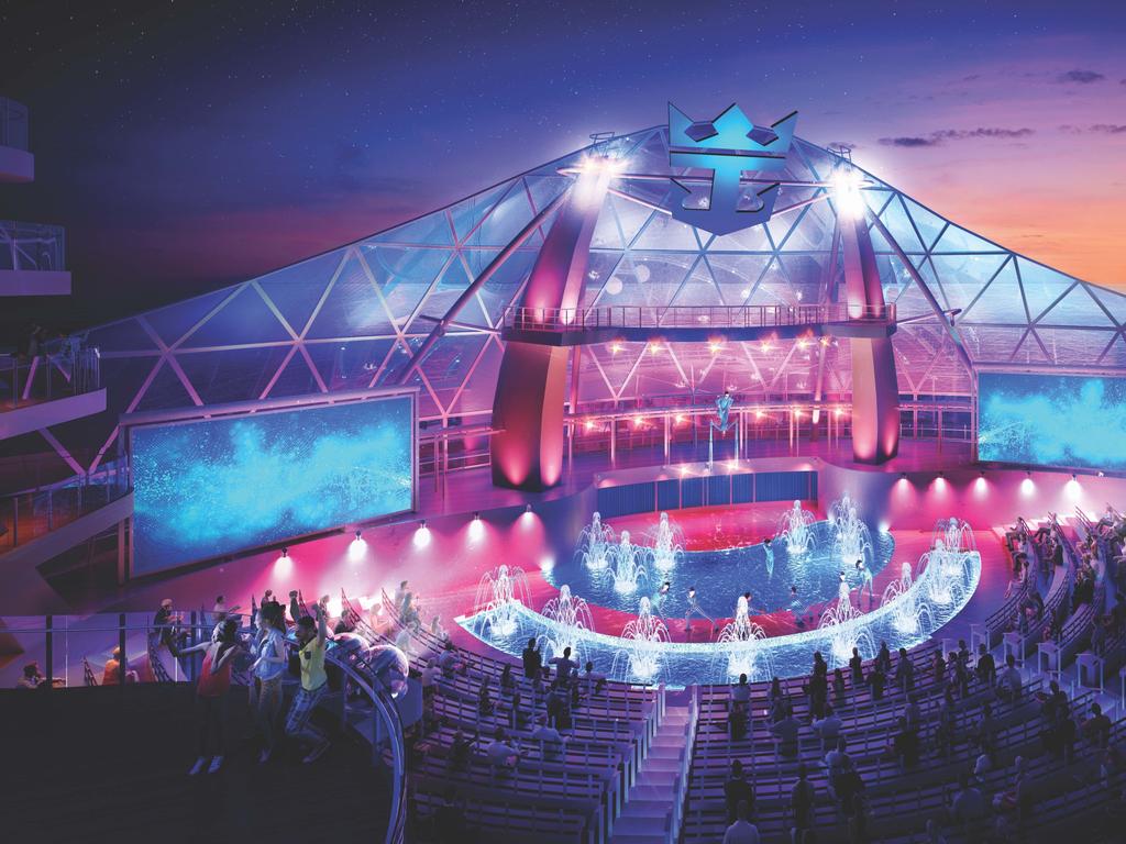 Wonder of the Seas’ Aqua Theatre. Picture: Supplied