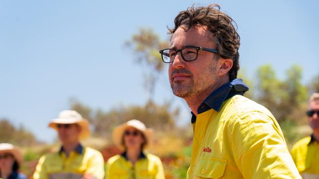 Rio Tinto iron ore chief executive Simon Trott at the Rhodes Ridge iron ore deposit. Picture: Rio Tinto