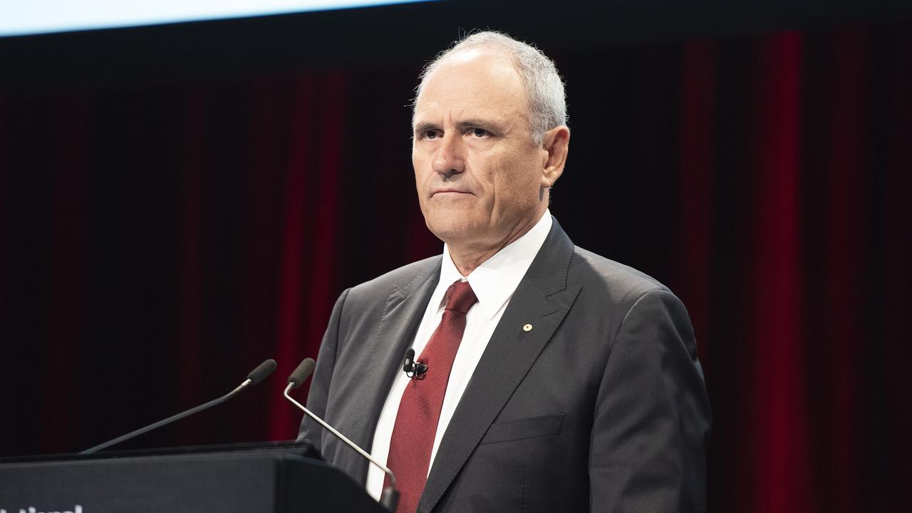 NAB chairman Ken Henry addresses NAB's 2018 annual general meeting in Melbourne on Wednesday, December 19, 2018. Picture: Ellen Smith/AAP