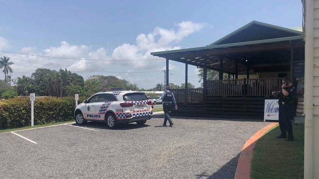 LOCKDOWN: The SERT team has descended on Caloundra, as police lockdown the area after reports of an armed man on the loose. Picture: CADE Media