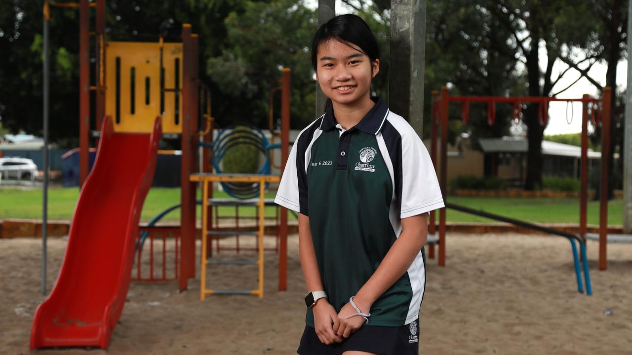 The 2023 Prime Minister's Spelling Bee national champion in the Orange category (Years 5-6), Abigail Koh, 12, is a Year 6 student at Oberthur Primary School in Perth, WA. Picture: Philip Gostelow