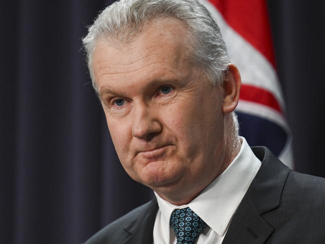 CANBERRA, Australia - NewsWire Photos - July 17, 2024: Employment and Workplace Relations Minister, Tony Burke holds a press conference at Parliament House in Canberra. Picture: NewsWire / Martin Ollman