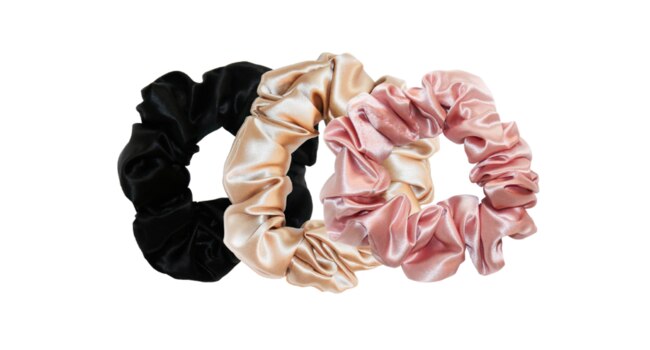 Slip scrunchies are back in.