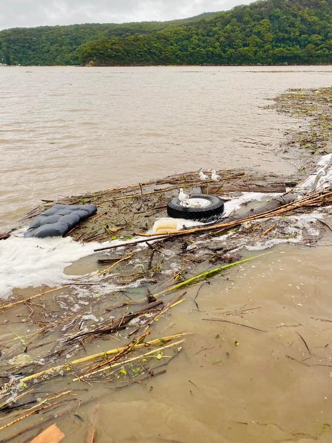 Broken Bay Water Police have issues safety warnings regarding floating debris. Picture: Marine Area Command – NSW Police