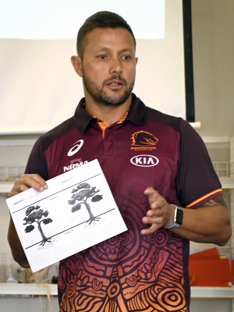 Beyond the Broncos Girls Academy came to Harristown State High School on Friday with league legends like Scott Prince leading workshops on study management, building good habits and the importance of attending and finishing high school.