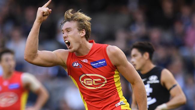 Tom Lynch’s eight-goal performance against Carlton seems a long time ago. Picture: AAP