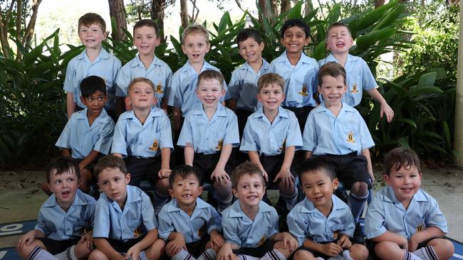 My First Year: TSS Prep RB. Front row: Bryan, Luca, George, Ari, Max, Joshua. Middle row: Sason, Marco, Harvey, Asher, William. Back row: Henry, Harrison, Jack, Nicos, Arjun, Lincoln. Picture: Glenn Hampson.