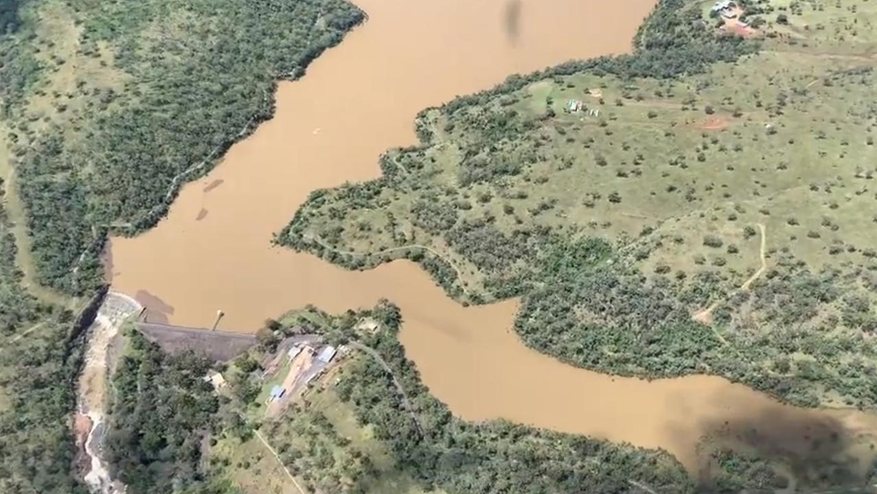 Footage of Cooby Dam at full capacity.