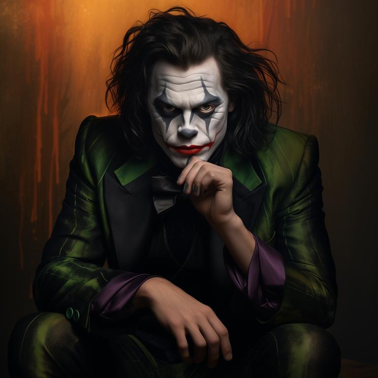Singer, actor and now supervillain: Harry Styles makes a convincing Joker.