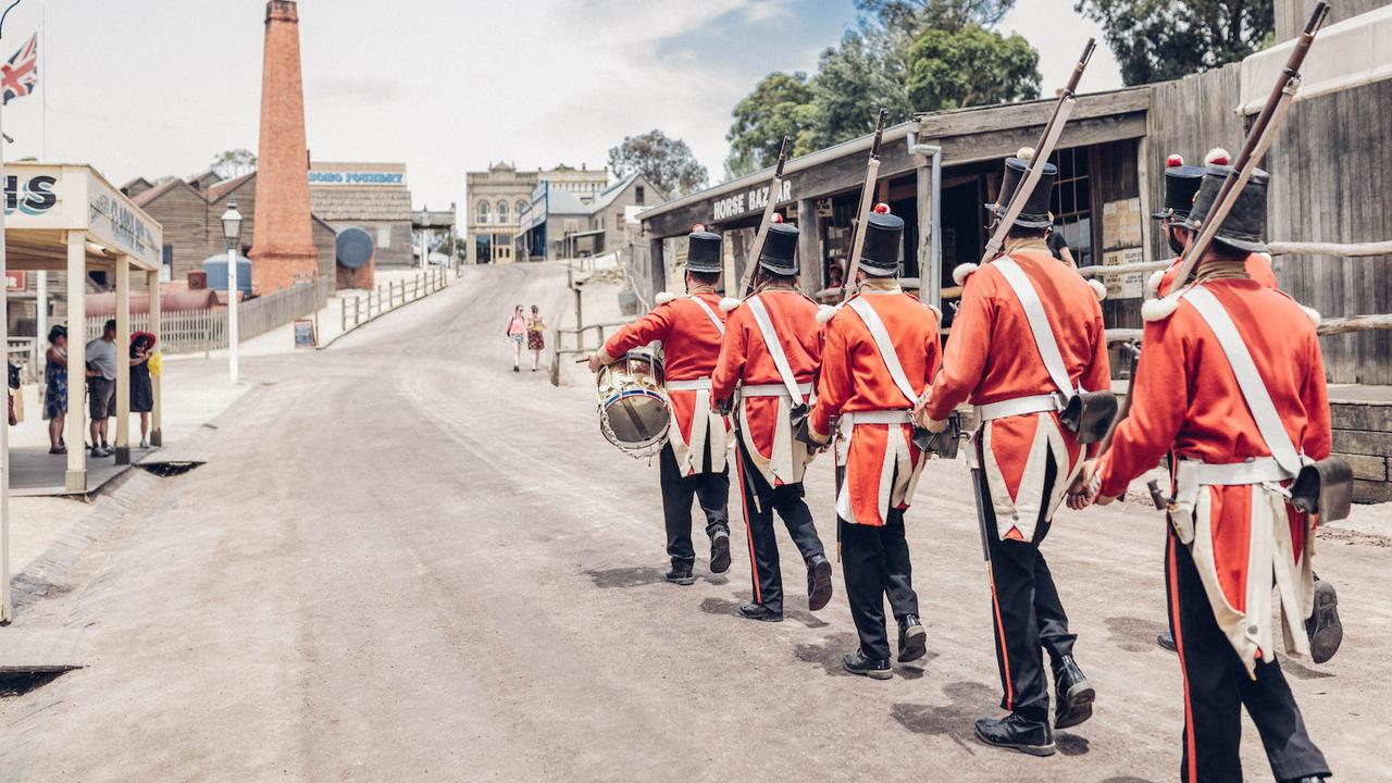 Soldiers at Sovereign Hill, Ballarat.