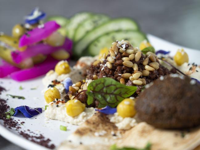 Khamsa Cafe’s Hummus Habibi dish. Picture: Matthew Vasilescu