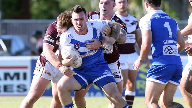 Action Shots of the Burleigh Bears and Tugun Seahawks at 3pm Pizzey Park. Blake Midson. 3 April 2022 Miami Picture by Richard Gosling