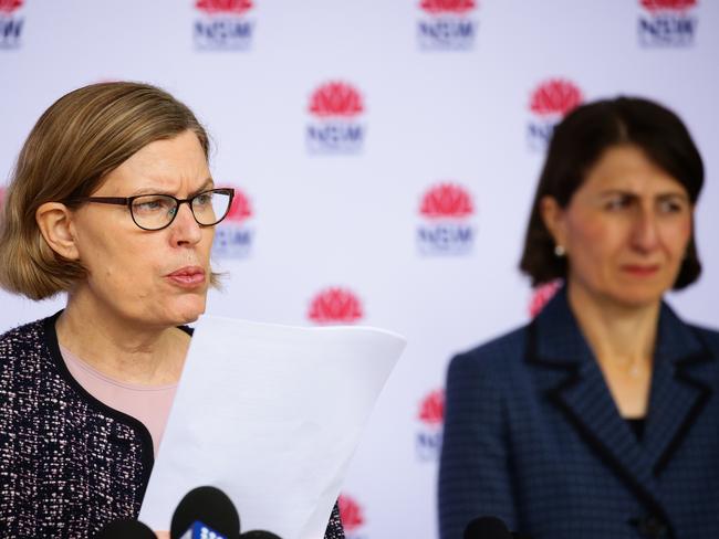 NSW Chief Health Officer Dr Kerry Chant provides a COVID-19 update with Gladys Berejiklian. Picture: NCA NewsWire / Gaye Gerard