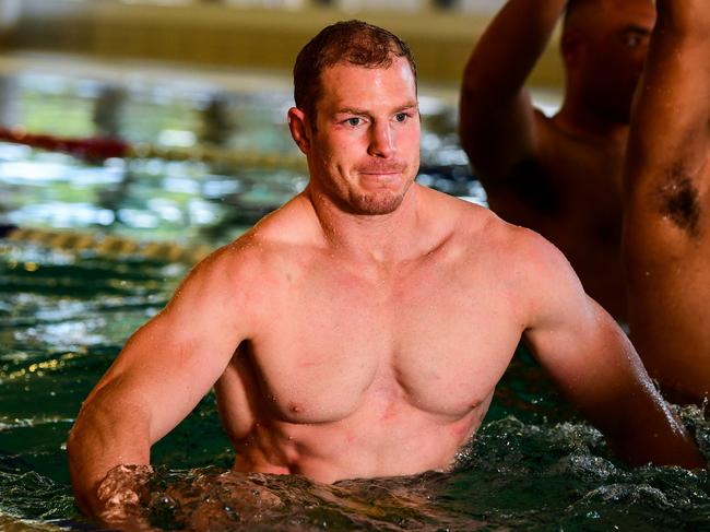 Qantas Wallabies recovery at the National Cricket Centre, Albion, Brisbane, after the first Mitsubishi Estate Ireland Series Test Match at Suncorp Stadium. David Pocock. Photo: RUGBY.com.au/Stuart Walmsley