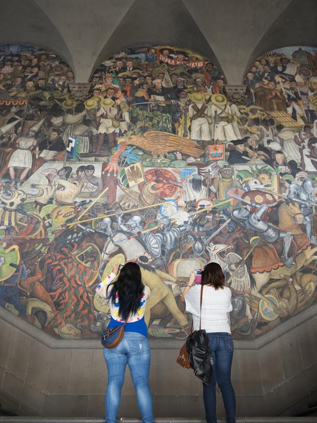 Part of Rivera’s mural The History of Mexico, at the National Palace