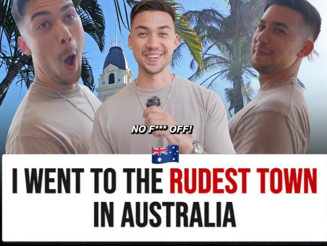 ‘No, f–k off’: Influencer takes to streets of Australia’s rudest town