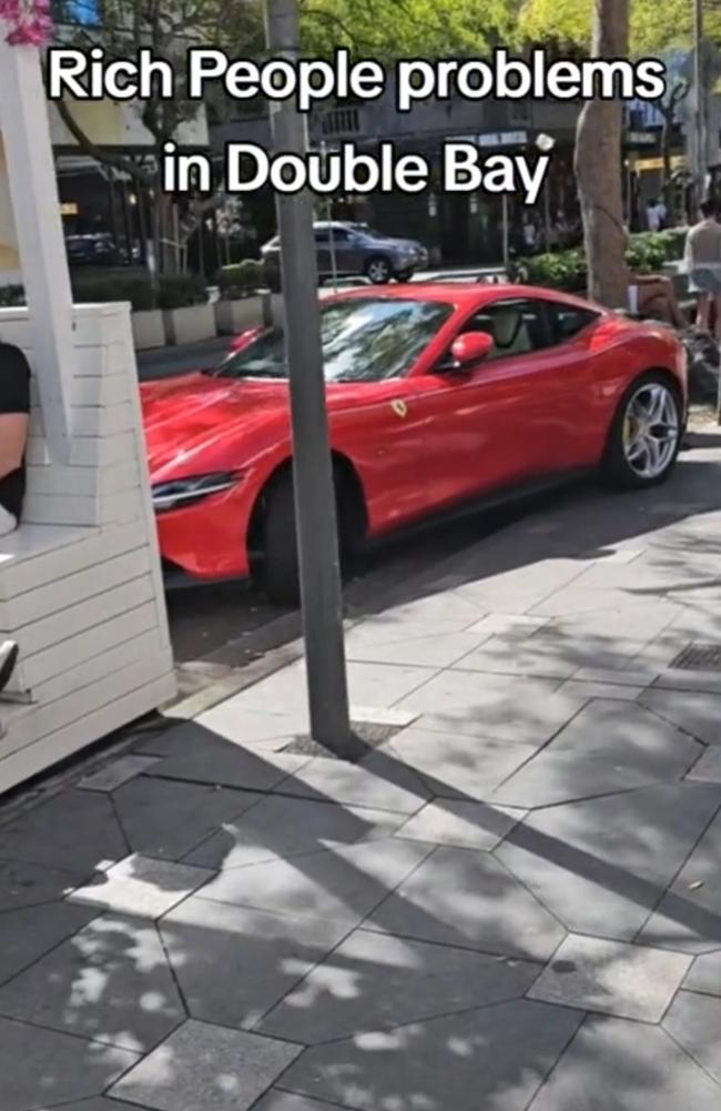 The car was spotted parked on the pavement. Picture: TikTok