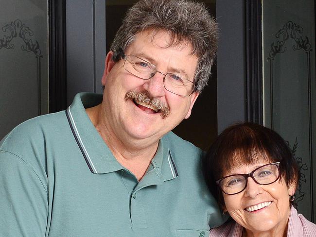 Hero truckie Lew Rowe has saved the lives of numerous people and has now been nominated for a Pride of Australia award. Lew at home with wife Leonie.Picture : Nicki Connolly