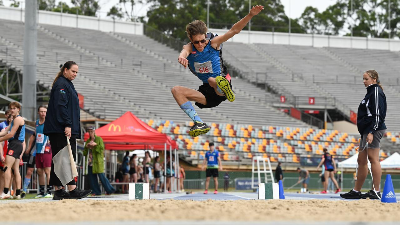 Long jump is taking centre on the field on day three.