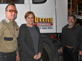 The team at Ollies Towing & Shipping Container Sales, Ron Oliver Jnr, Tina Oliver and Ron Oliver Snr, make sure to do their best for customers. Picture: Elaelah Harley