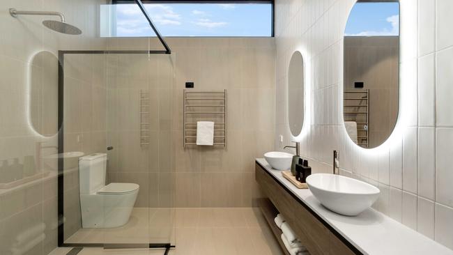 The beautifully fitted out bathroom.