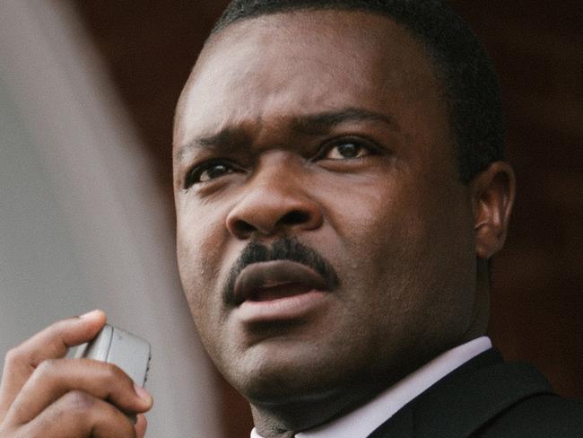 In this image released by Paramount Pictures, David Oyelowo portrays Dr. Martin Luther King, Jr. in a scene from "Selma," a film based on the slain civil rights leader. The 50th anniversary of the historic civil rights marches in Selma and the hit movie that tells the story are expected to bring thousands of visitors to this Alabama city. Visitors can still walk across the bridge where voting rights marchers were beaten in 1965 and visit the churches where they organized the protests. (AP Photo/Paramount Pictures, Atsushi Nishijima)